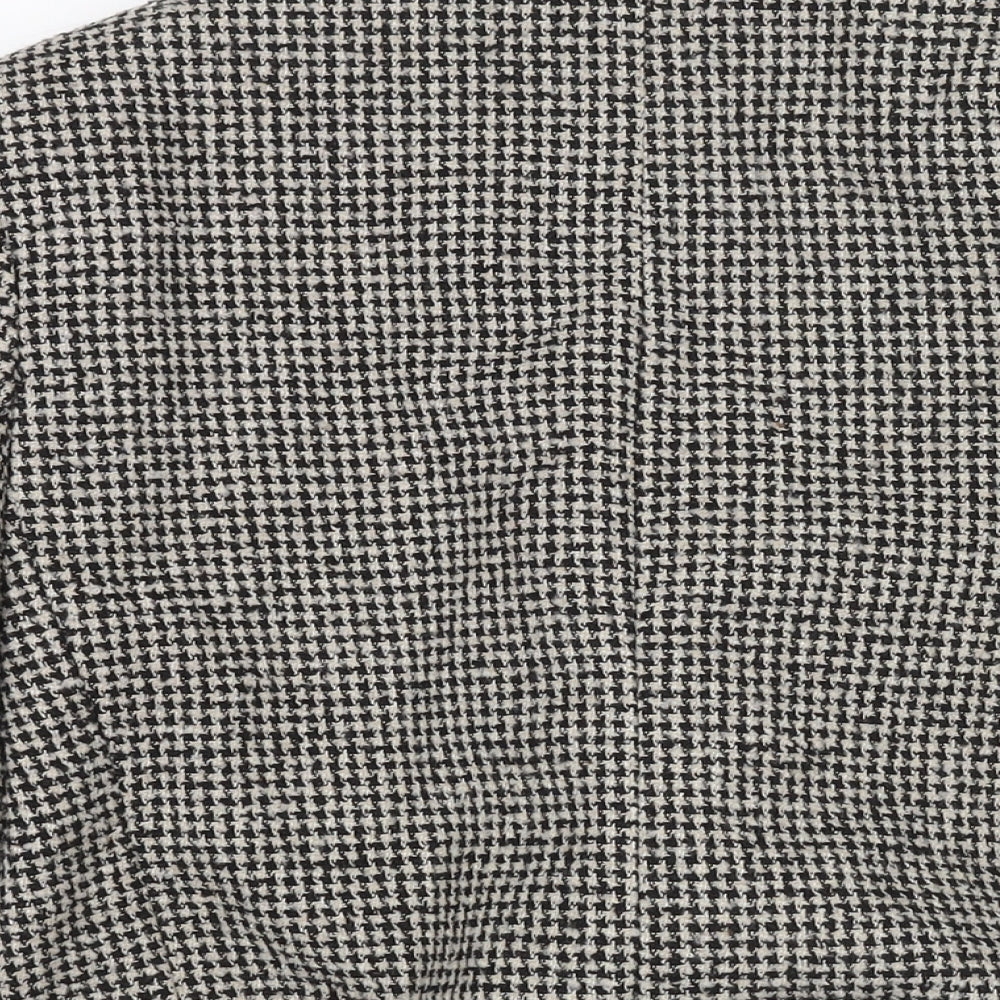 Mango Womens Black Check Jacket Blazer Size M Button