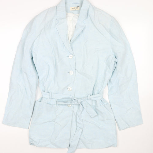 Kaliko Womens Blue Jacket Size 16 Button