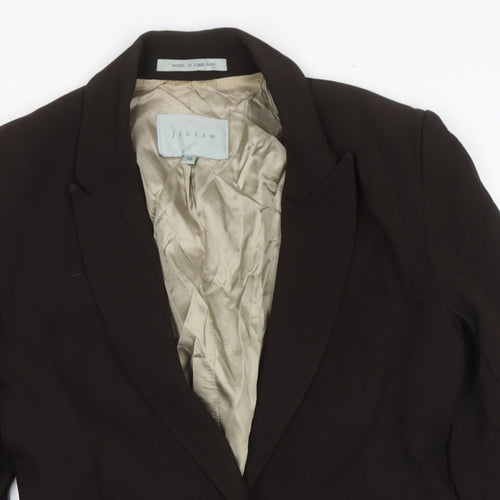 Jigsaw Womens Brown Jacket Blazer Size 10 Button