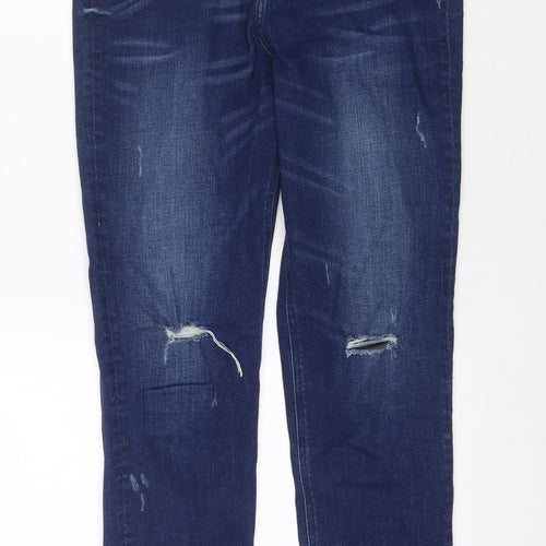 Flying Monkey Womens Blue Cotton Straight Jeans Size 30 in L29 in Regular Zip