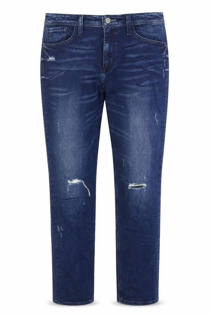 Flying Monkey Womens Blue Cotton Straight Jeans Size 30 in L29 in Regular Zip