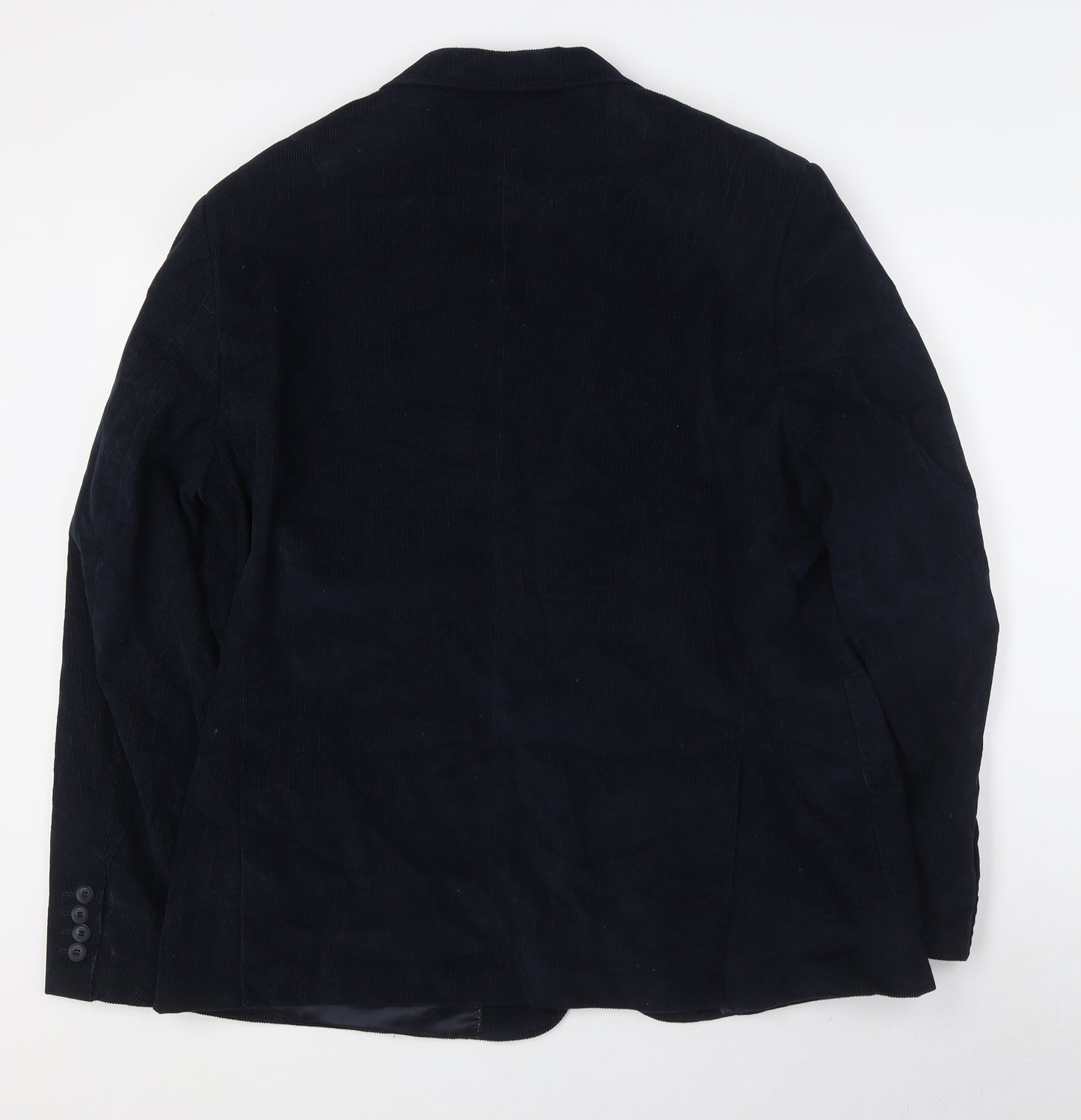 Feraud Mens Blue Cotton Jacket Sport Coat Size 44 Regular