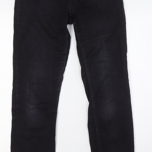 Lee Mens Black Cotton Skinny Jeans Size 27 in L30 in Regular Zip