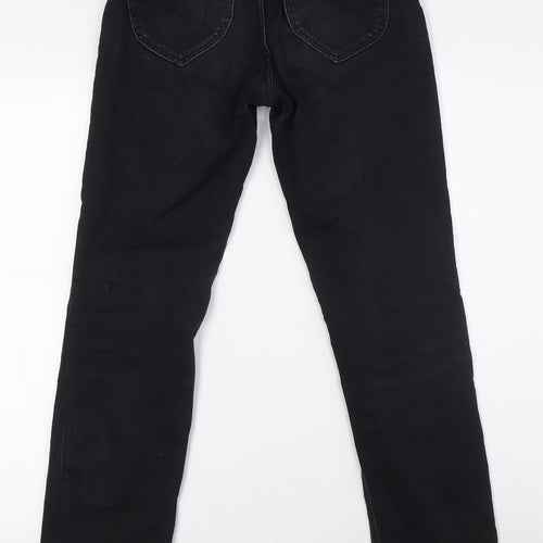 Lee Mens Black Cotton Skinny Jeans Size 27 in L30 in Regular Zip