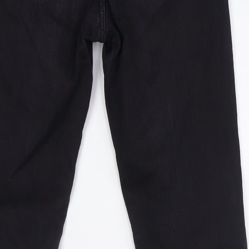 Lee Mens Black Cotton Skinny Jeans Size 27 in L30 in Regular Zip