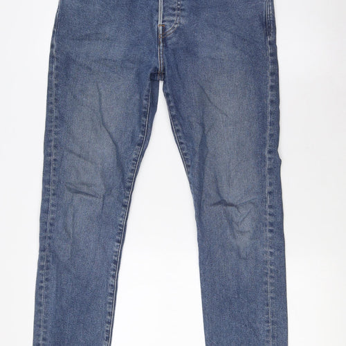 &Denim Womens Blue Cotton Straight Jeans Size 29 in L31 in Regular Zip