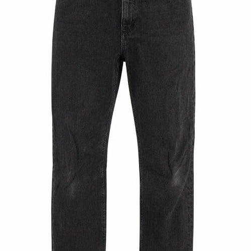 Monki Mens Black Cotton Straight Jeans Size 30 in L29 in Regular Zip