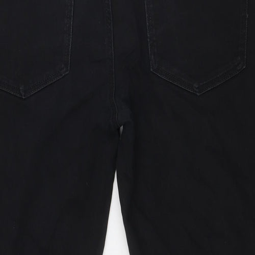 NEXT Mens Black Cotton Straight Jeans Size 38 in L32 in Slim Zip
