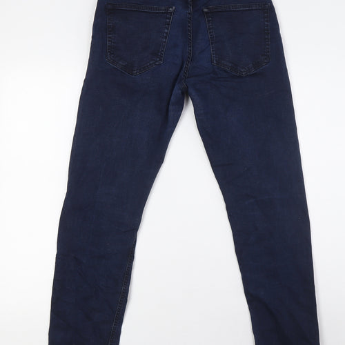 NEXT Mens Blue Cotton Straight Jeans Size 30 in L29 in Regular Zip