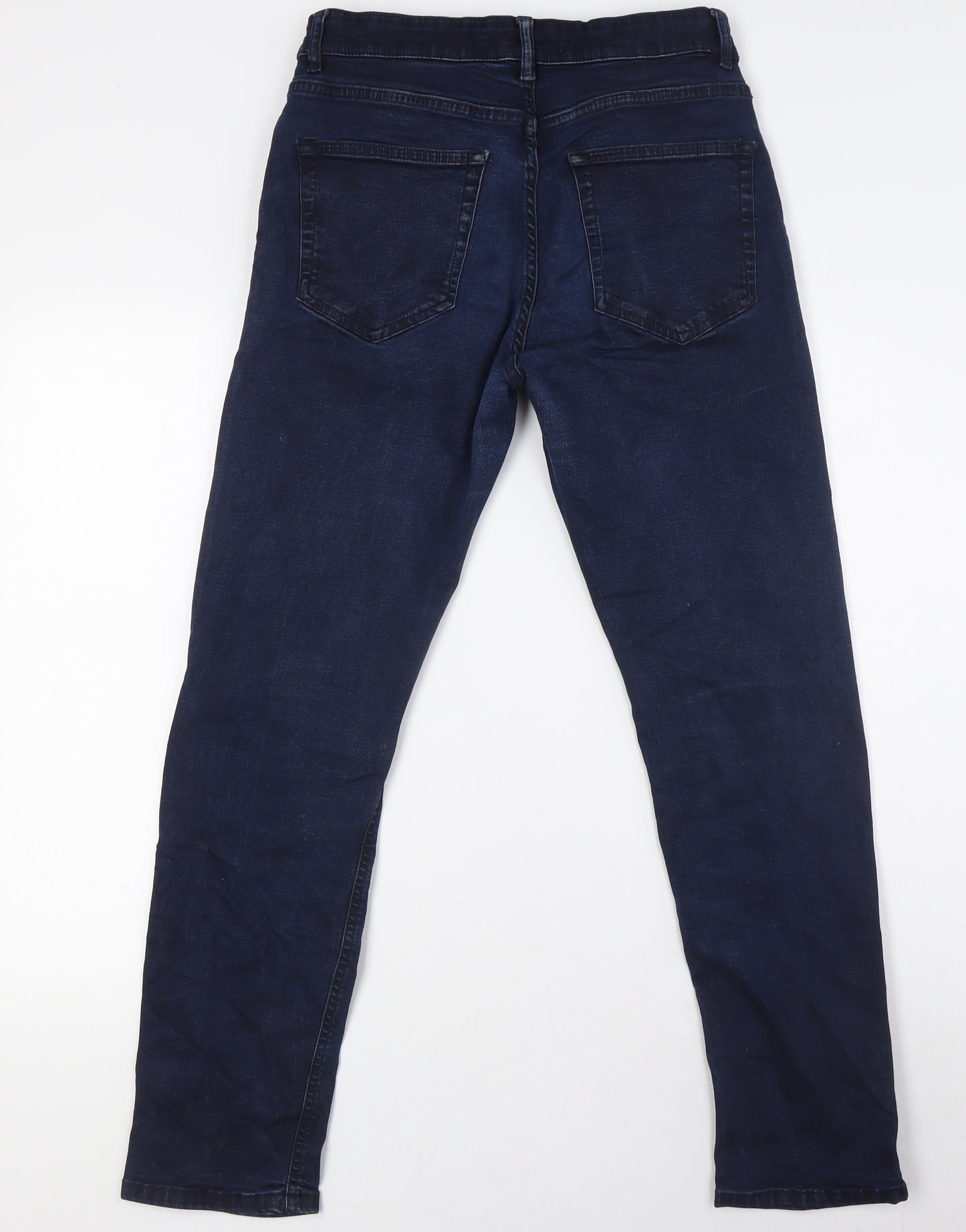 NEXT Mens Blue Cotton Straight Jeans Size 30 in L29 in Regular Zip