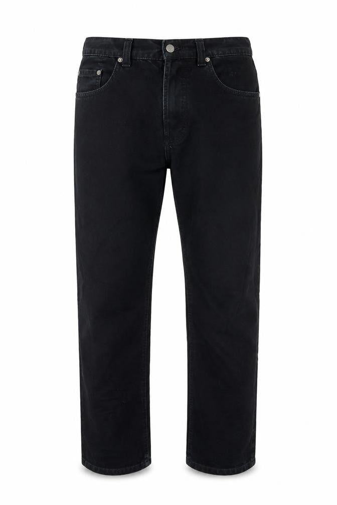 Josef Mens Black Cotton Straight Jeans Size 32 in L30 in Regular Button - Work wear