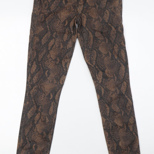 Paige Womens Brown Animal Print Cotton Sweatpants Trousers Size 24 in L30 in Regular Zip
