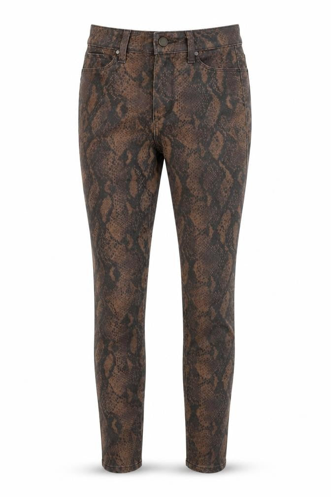 Paige Womens Brown Animal Print Cotton Sweatpants Trousers Size 24 in L30 in Regular Zip