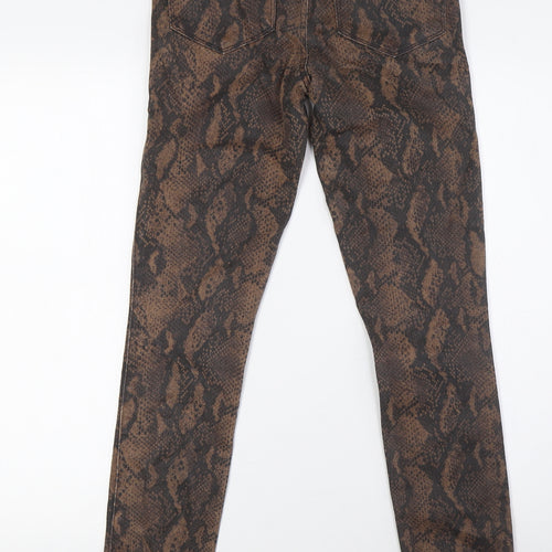 Paige Womens Brown Animal Print Cotton Sweatpants Trousers Size 24 in L30 in Regular Zip