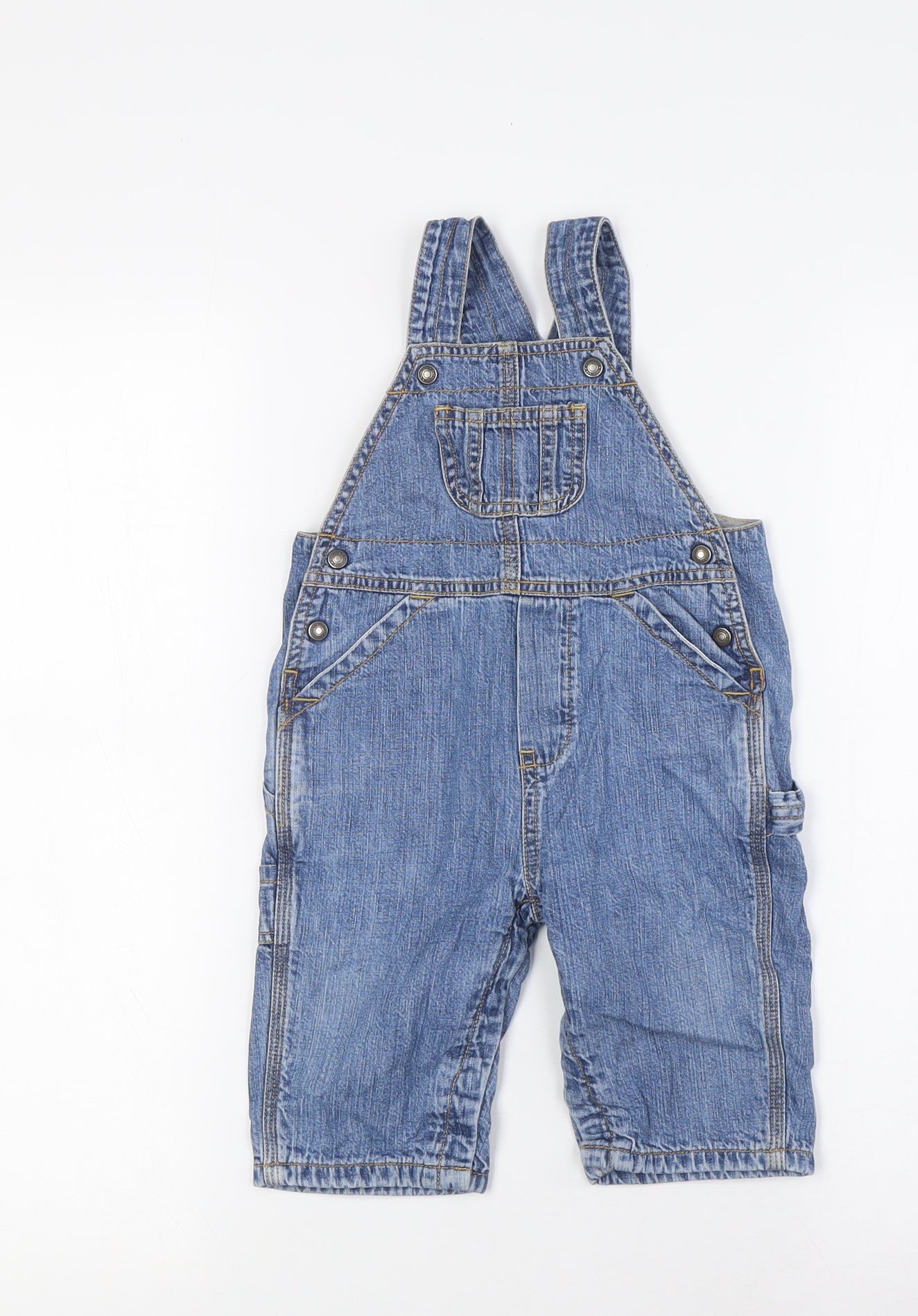 Gap Boys Blue Cotton Dungaree One-Piece Size 6-9 Months