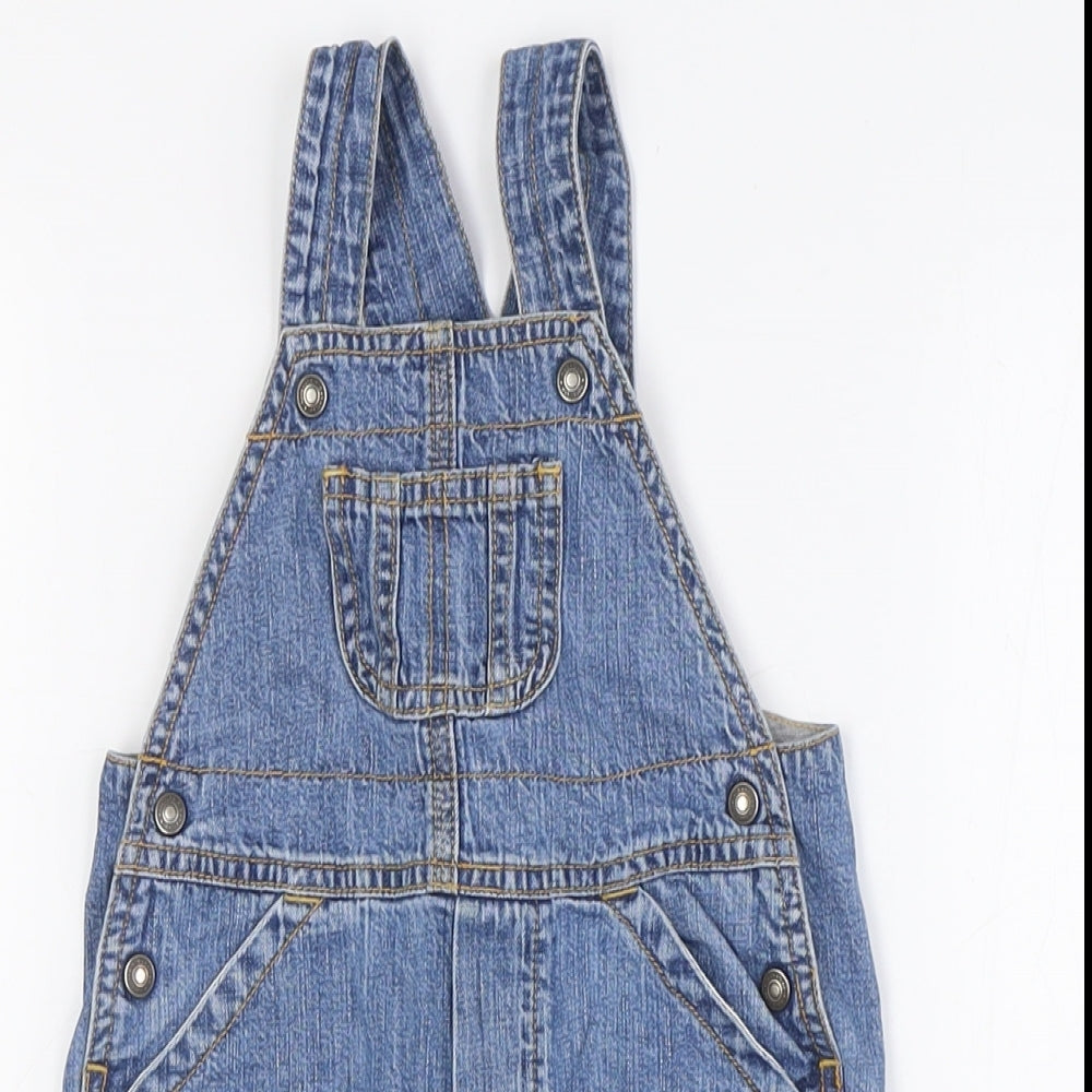 Gap Boys Blue Cotton Dungaree One-Piece Size 6-9 Months