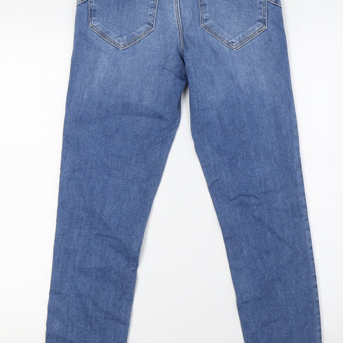 River Island Womens Blue Cotton Skinny Jeans Size 10 L28 in Regular Zip