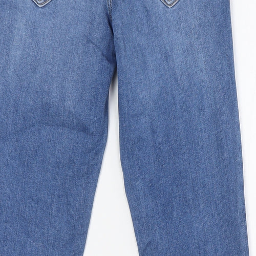 River Island Womens Blue Cotton Skinny Jeans Size 10 L28 in Regular Zip