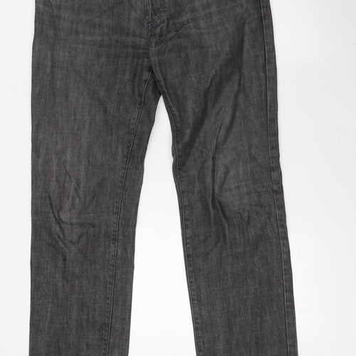 Gilmar Mens Black Cotton Straight Jeans Size 32 in L34 in Regular Button