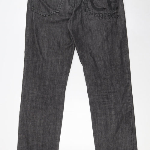 Gilmar Mens Black Cotton Straight Jeans Size 32 in L34 in Regular Button