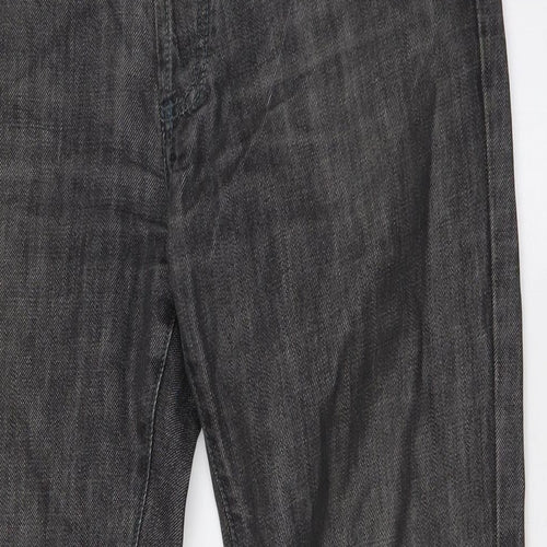 Gilmar Mens Black Cotton Straight Jeans Size 32 in L34 in Regular Button