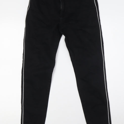 Blue fire Womens Black Cotton Skinny Jeans Size 29 in L29 in Regular Zip - Strip Down Side