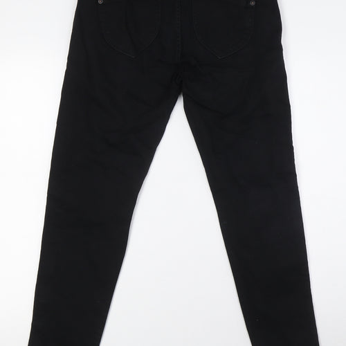 Blue fire Womens Black Cotton Skinny Jeans Size 29 in L29 in Regular Zip - Strip Down Side