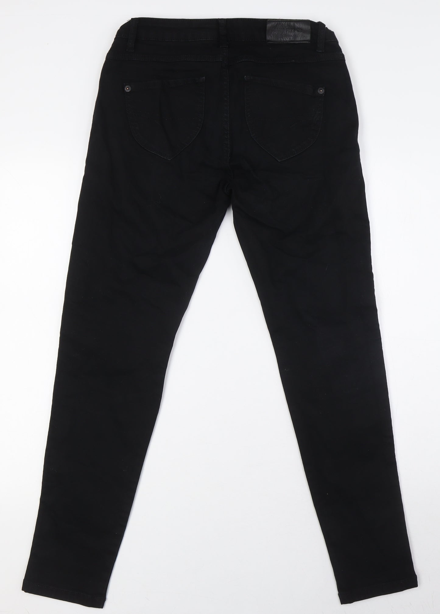 Blue fire Womens Black Cotton Skinny Jeans Size 29 in L29 in Regular Zip - Strip Down Side