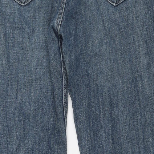Levi's Mens Blue Cotton Straight Jeans Size 34 in L32 in Regular Zip