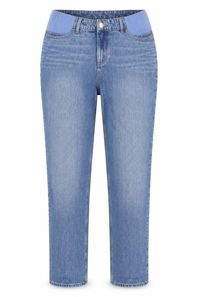 ASOS Womens Blue Cotton Mom Jeans Size 10 L32 in Regular Snap