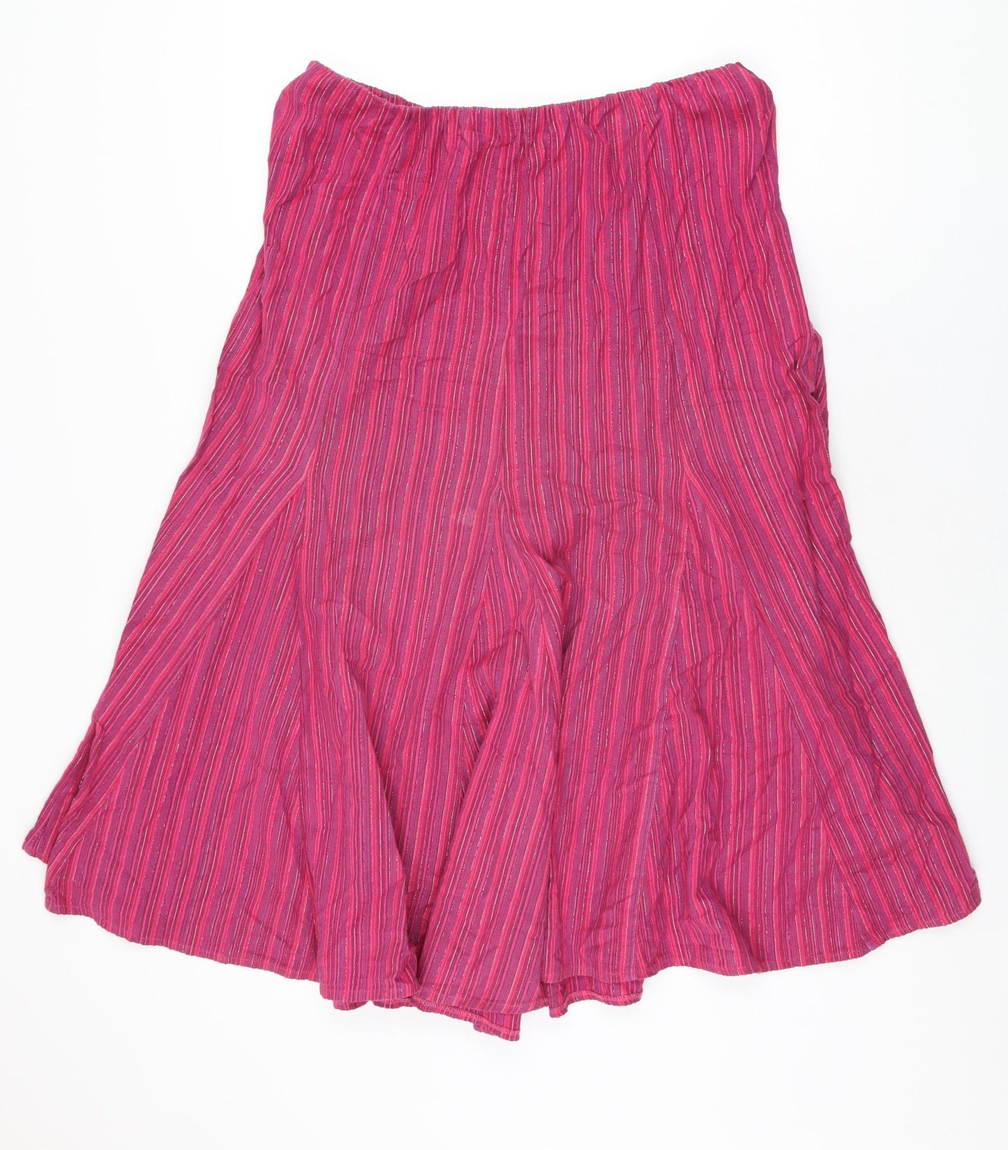 EWM Womens Pink Cotton Swing Skirt Size 18