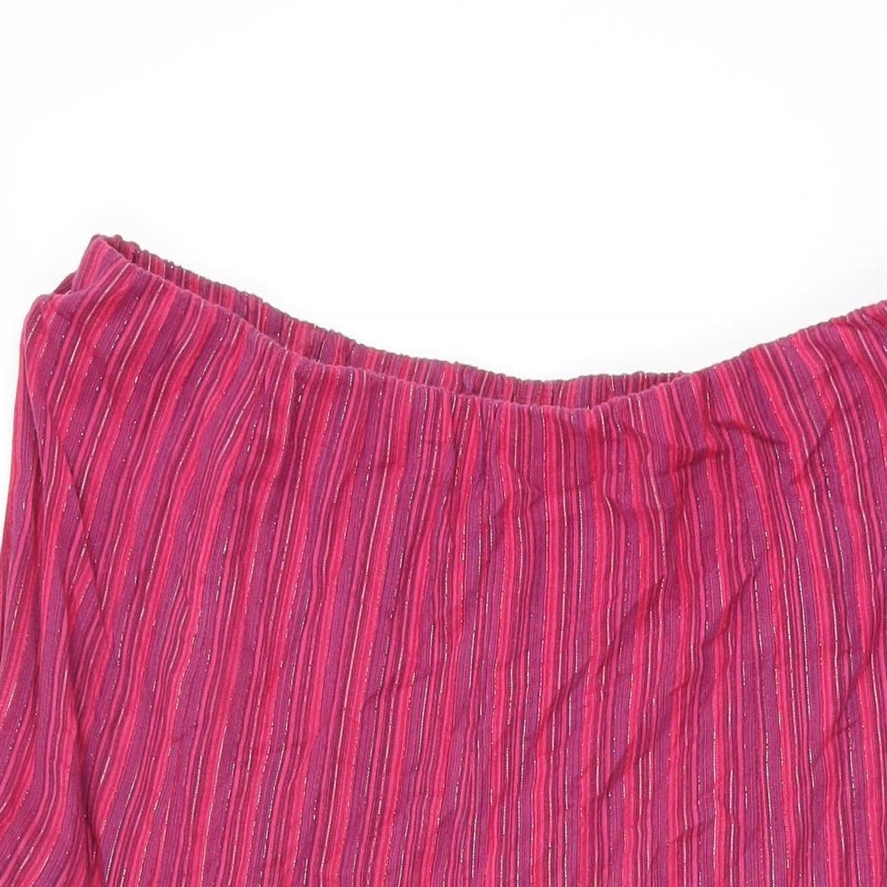 EWM Womens Pink Cotton Swing Skirt Size 18