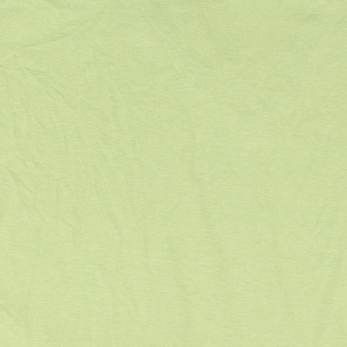 Ho-Hum Womens Green Polyester Basic T-Shirt Size S V-Neck