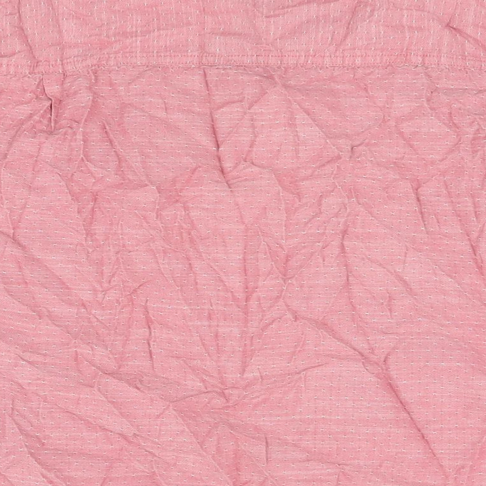 Lincoln Mens Red Cotton Button-Up Size 3XL Collared Button