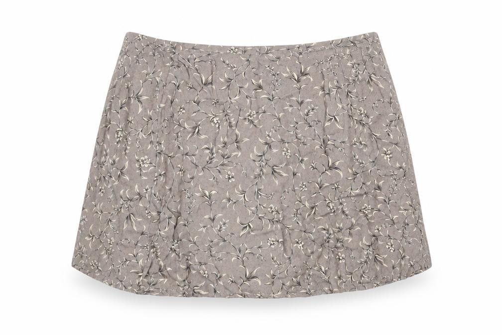 DIANA Womens Brown Floral Acetate Mini Skirt Size 14 Zip