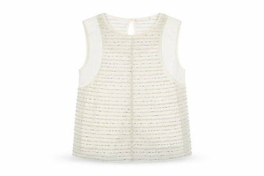 Front view of Marks & Spencer women’s white polyester basic t-shirt, size UK 12, round neck