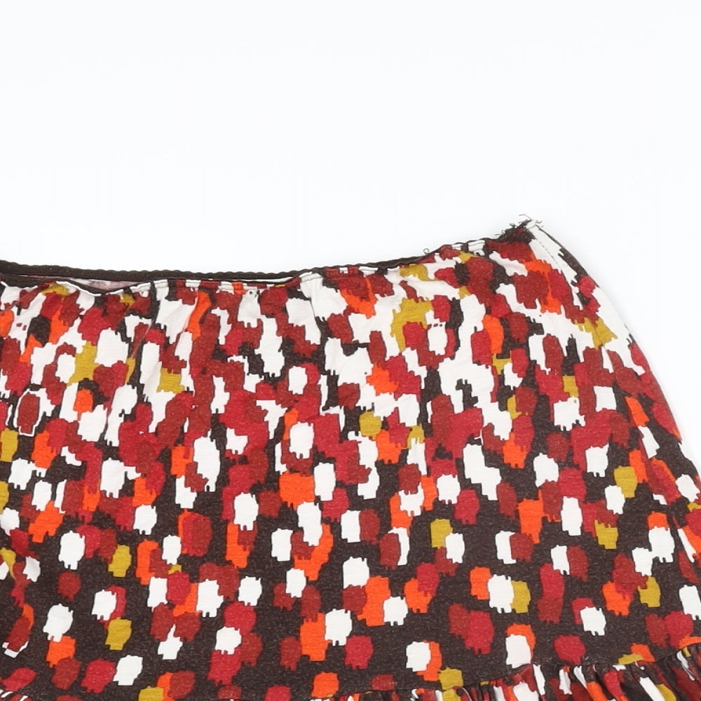 Precis Womens Multicoloured Geometric Viscose Flare Skirt Size 8