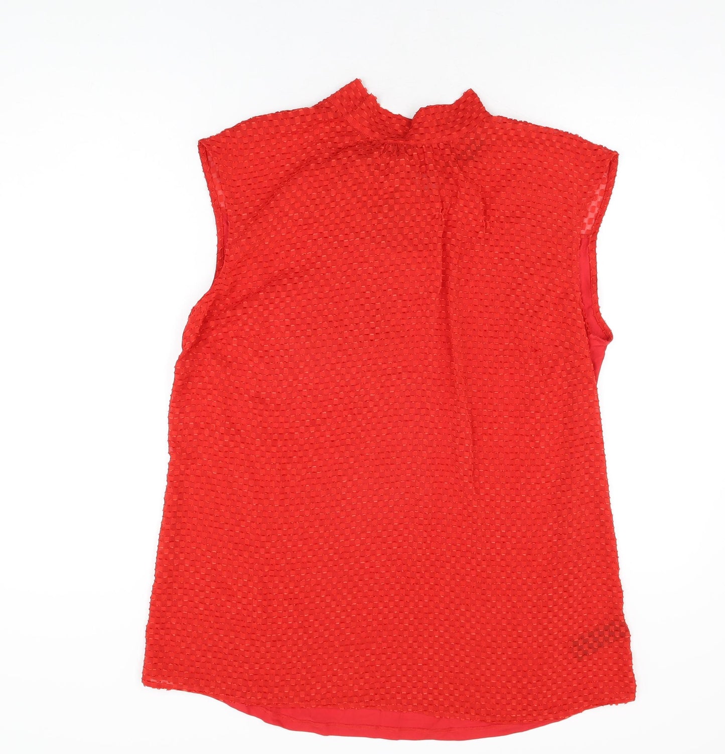 NEXT Womens Red Polyester Basic Blouse Size 18 Round Neck