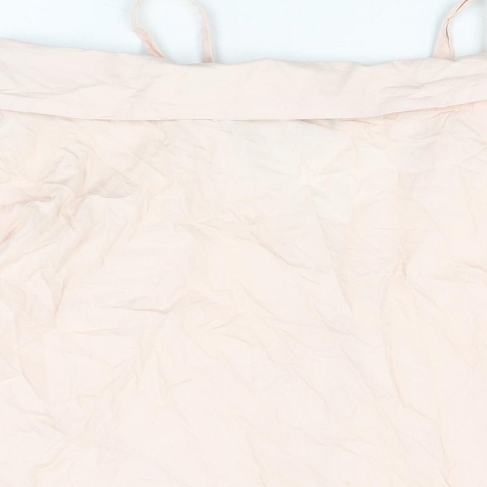 River Island Womens Pink Cotton Basic Button-Up Size 12 Collared