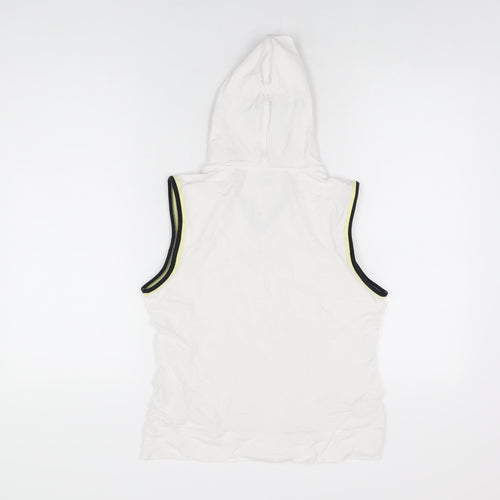 Reebok Womens White Cotton Basic T-Shirt Size 16 V-Neck
