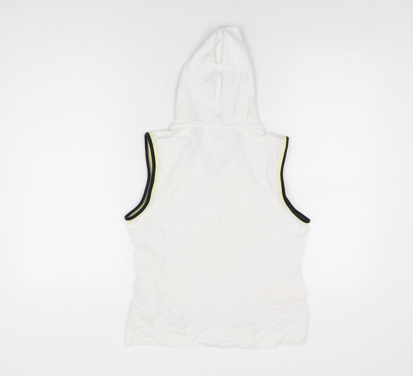 Reebok Womens White Cotton Basic T-Shirt Size 16 V-Neck