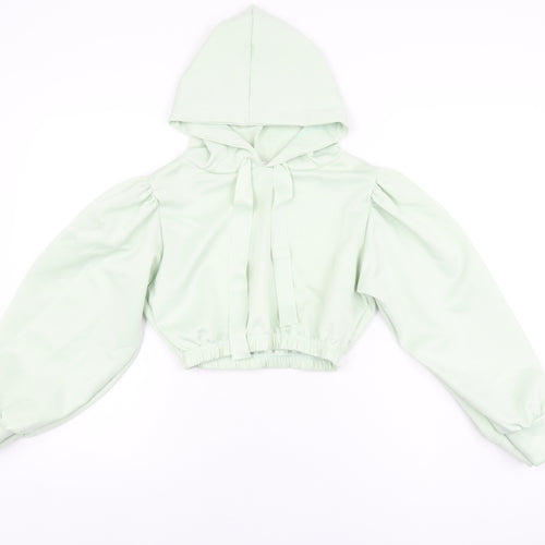 Style Plus Womens Green Polyester Pullover Hoodie Size S Pullover