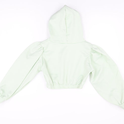 Style Plus Womens Green Polyester Pullover Hoodie Size S Pullover