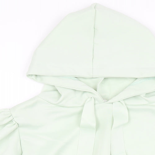 Style Plus Womens Green Polyester Pullover Hoodie Size S Pullover