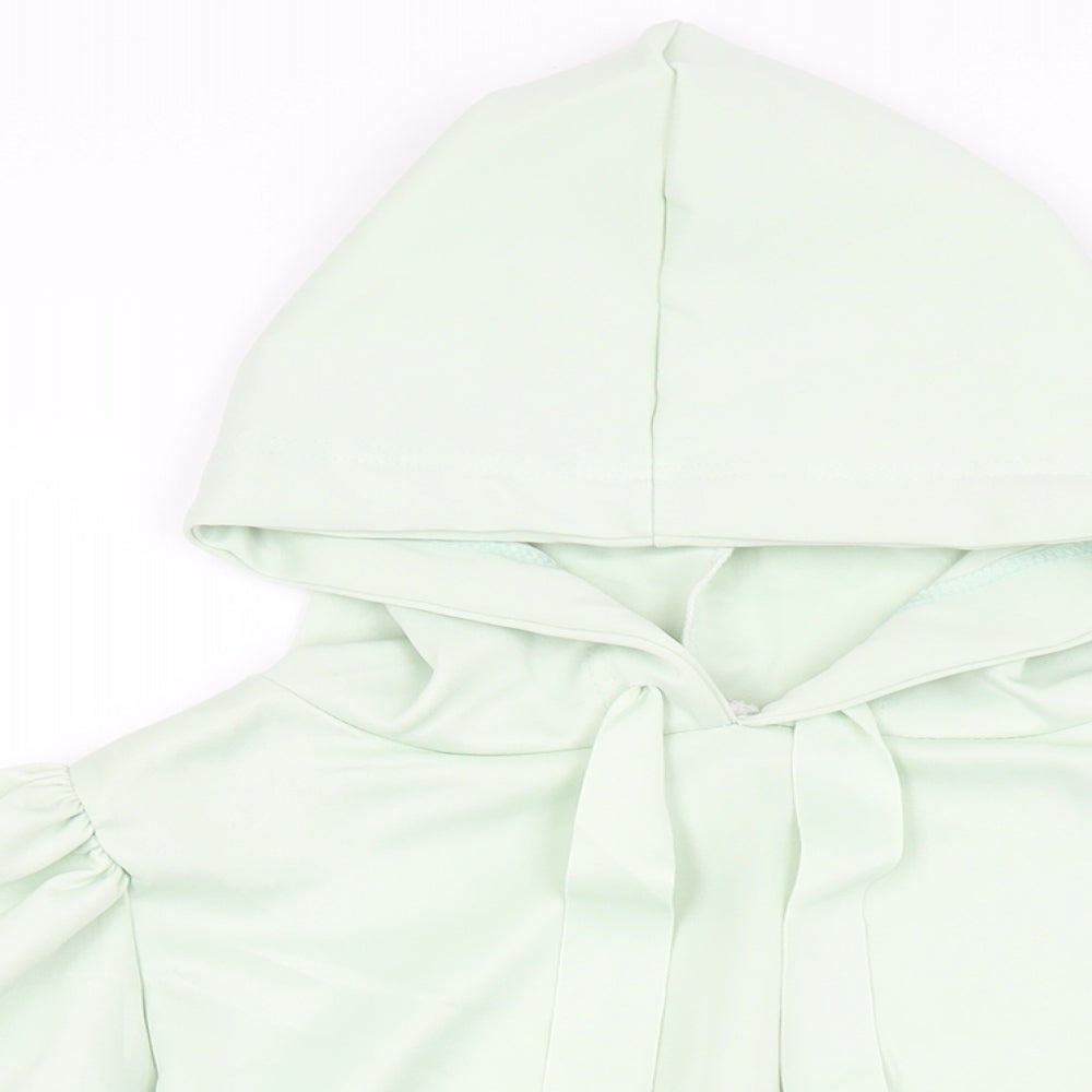 Style Plus Womens Green Polyester Pullover Hoodie Size S Pullover