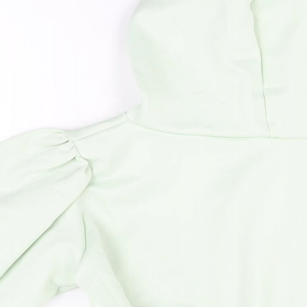 Style Plus Womens Green Polyester Pullover Hoodie Size S Pullover