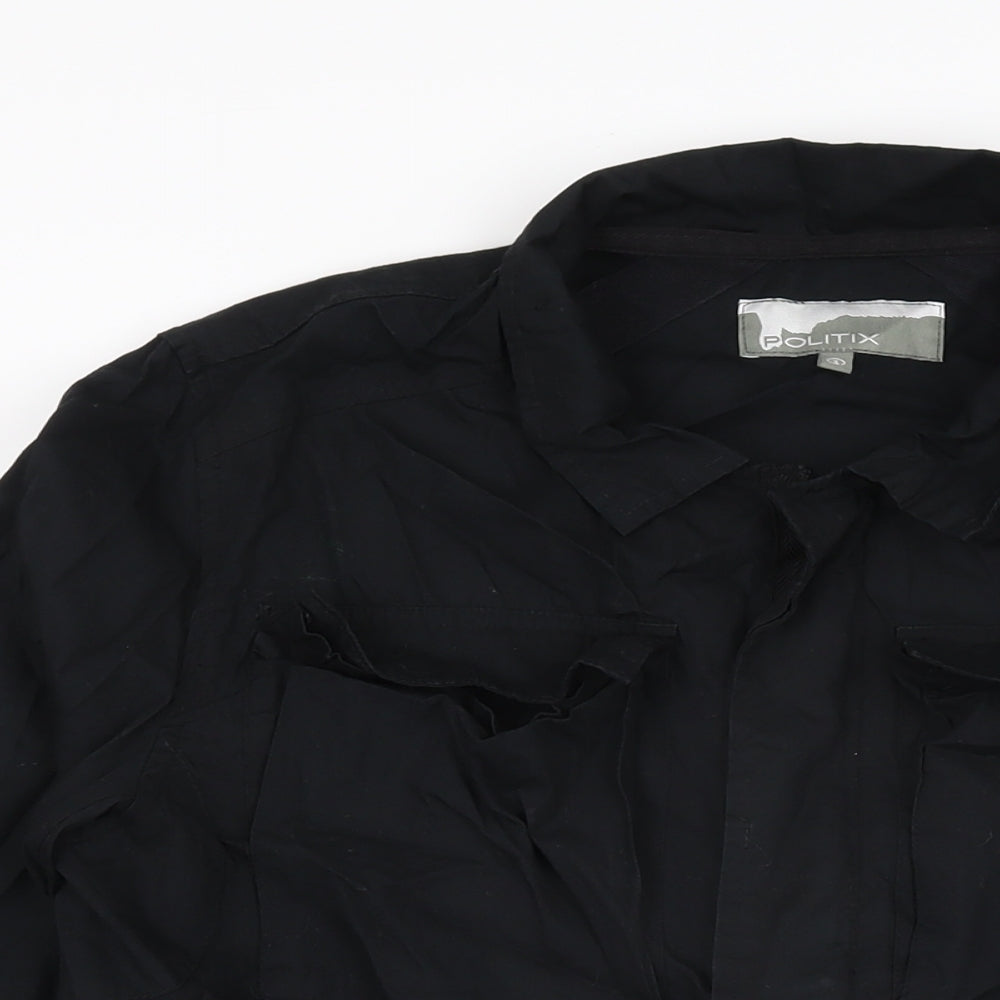 Politix Womens Black Jacket Coat Size S Zip