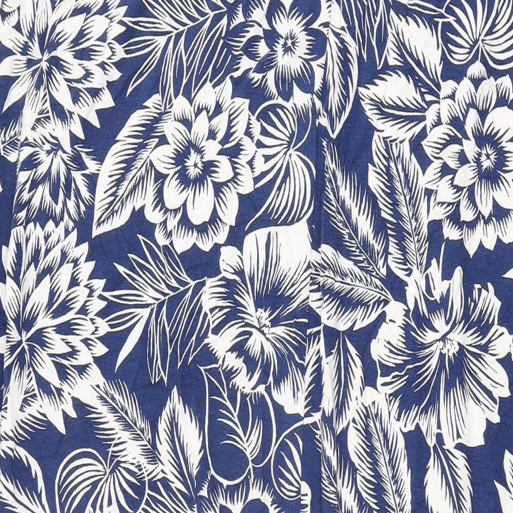 Marks and Spencer Womens Blue Floral Viscose Maxi Skirt Size 18