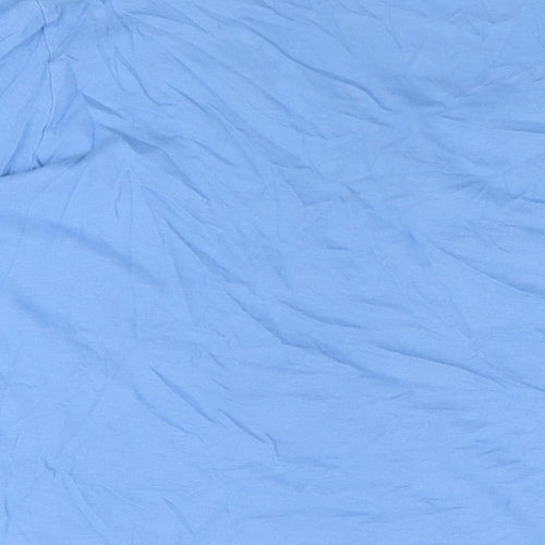 Cotton Traders Womens Blue Cotton Basic T-Shirt Size 16 Scoop Neck