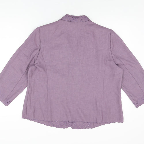 Eastex Womens Purple Jacket Size 20 Button